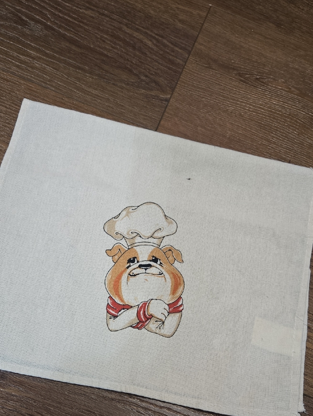 THREE COTTON KITCHEN TOWELS WITH DOG THEME... #7943 - Picture 3 of 5